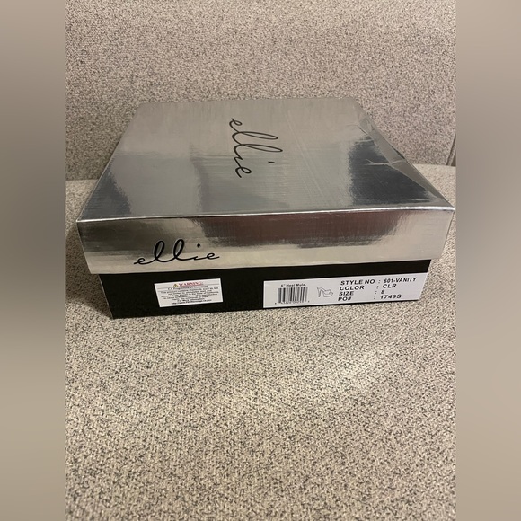 Size 8 Ellie Vanity Clear High Heels - Picture 8 of 9